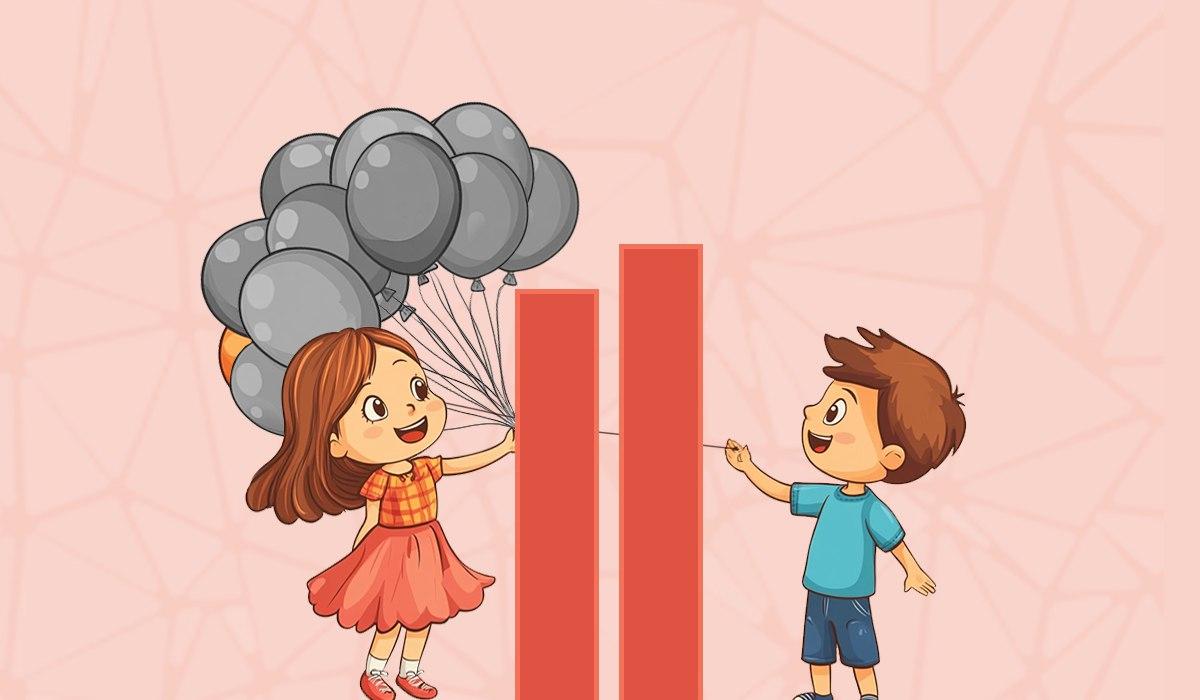 Zēns, kas tur apelsīnu balonu / kolāža ar Moje foto