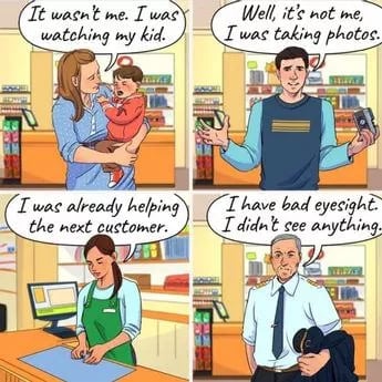 Neizprotamais zaglis: tikai izcils detektīvs atradīs, kurš nozaga attēlā redzamo maku.