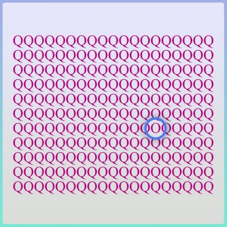 Izaicinoša IQ mīkla: tikai laimīgie atradīs paslēpto burtu 