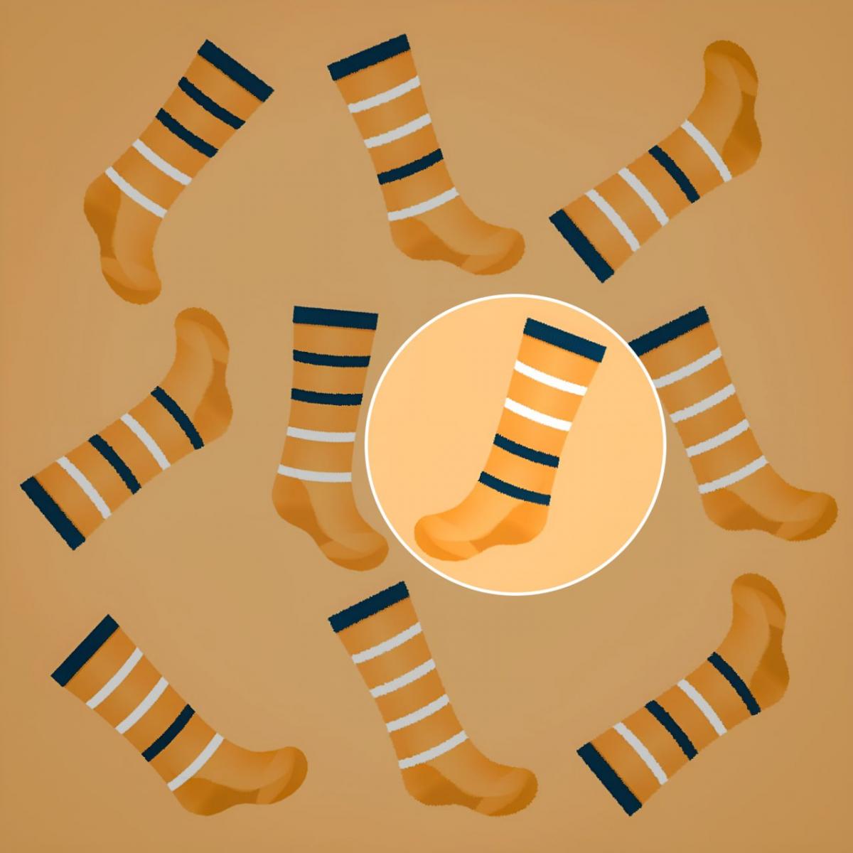 Zeķe atradās gandrīz puzles centrā / Moje kolāža