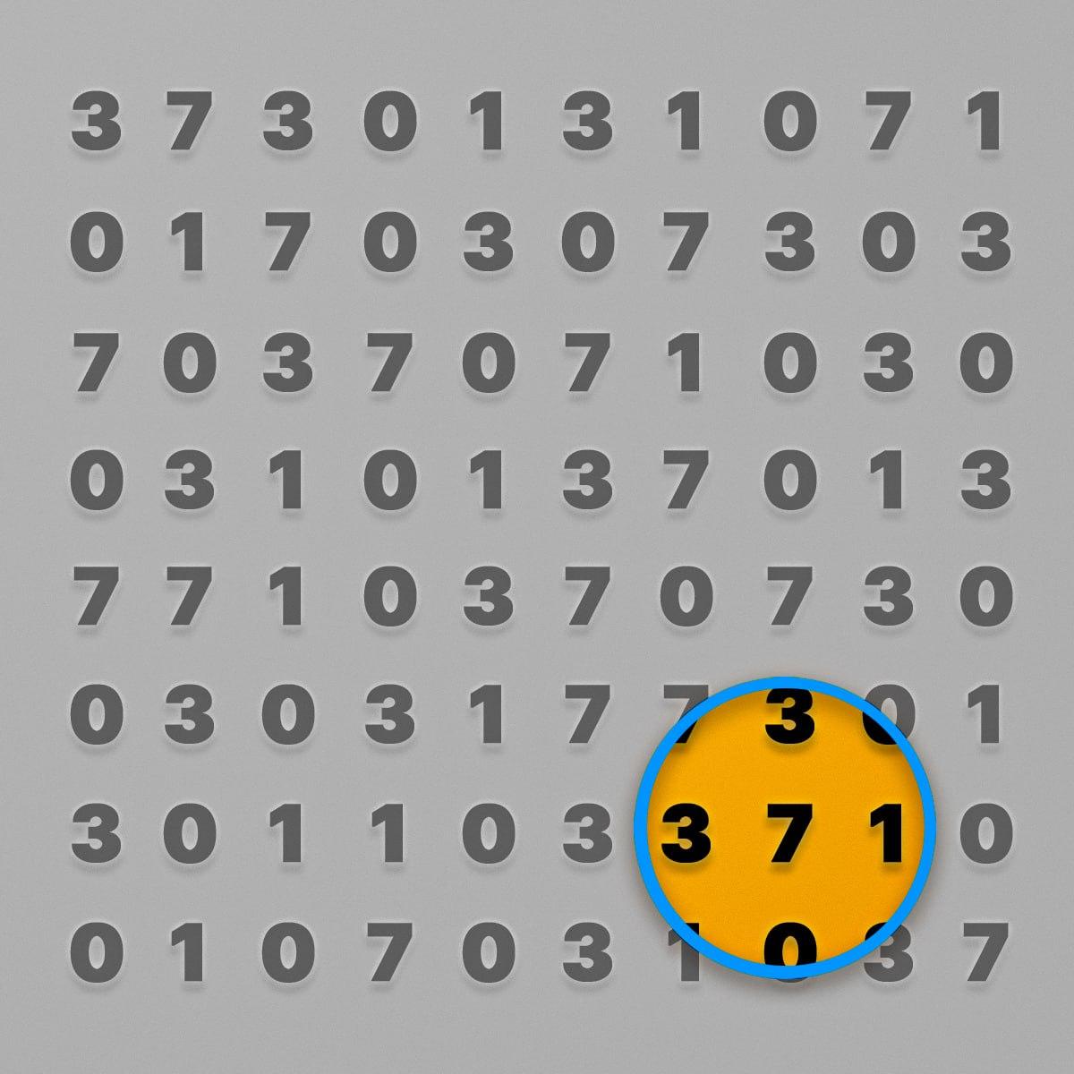 Skaitļu kombinācija, kas bija jāatrod, atradās pie attēla kreisā apakšējā stūra / Moje attēls