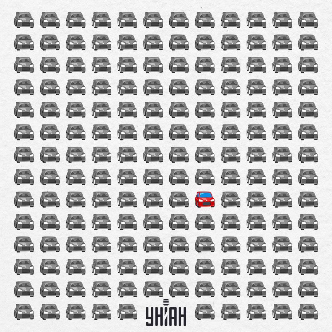 Attēlā slēptais auto atradās 6. rindā no apakšas / Moje kolāža