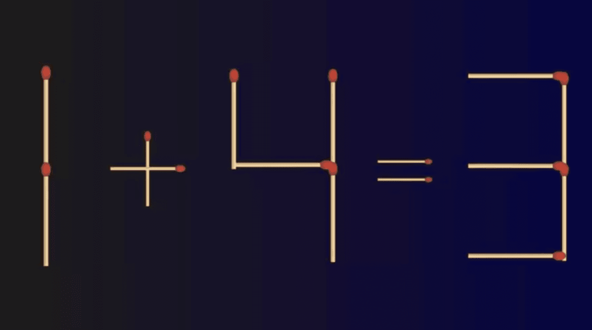 Lai vienādojums būtu pareizs - pārvietojiet vienu sērkociņu / attēls fresherslive.com